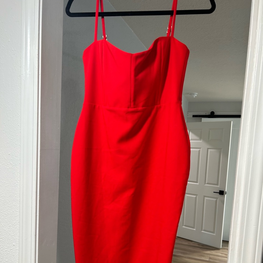 Cherry red dress Allure midi